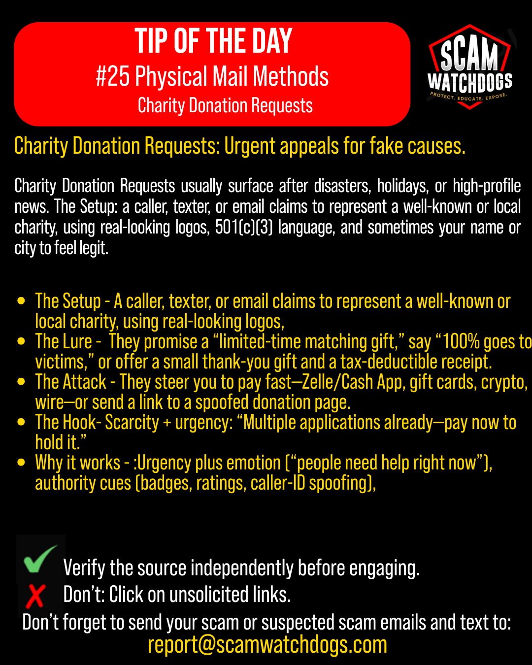 Tip 25 - Physical Mail Methods